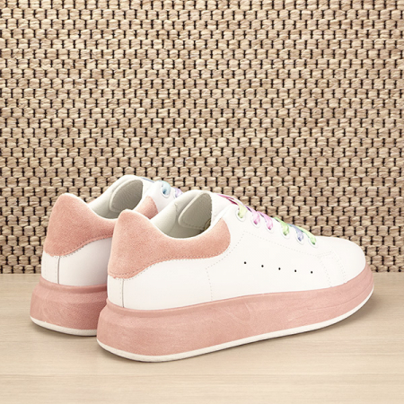 Sneakers alb cu roz Britney [6]