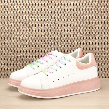 Sneakers alb cu roz Britney [0]