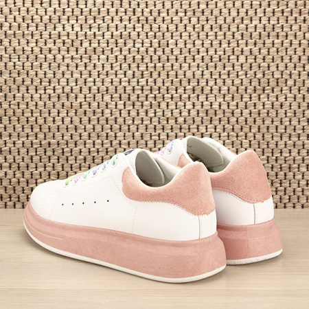 Sneakers alb cu roz Britney [4]