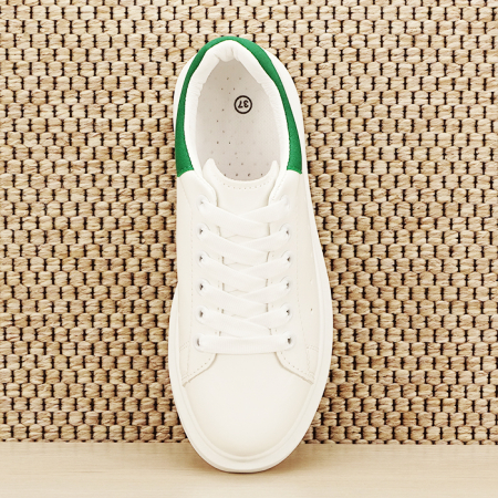 Sneakers alb cu verde Madison [6]