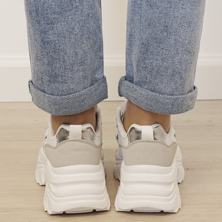 Sneakers albi cu talpa groasa DKB9201 M4 [3]