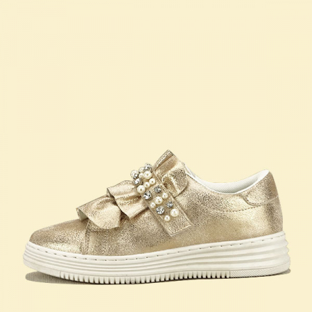 Sneakers auriu cu perle Gloria [0]