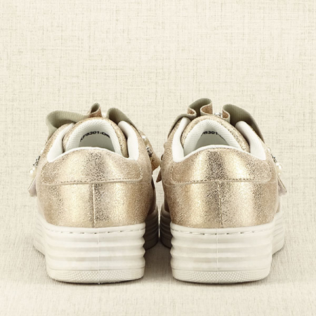 Sneakers auriu cu perle Gloria [6]