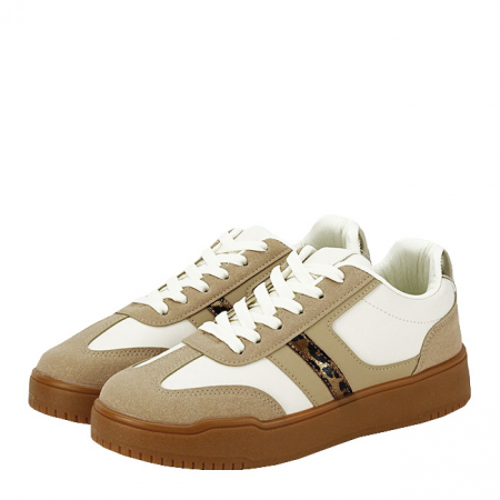 Sneakers bej/alb cu talpa groasa 8921 M2 [2]