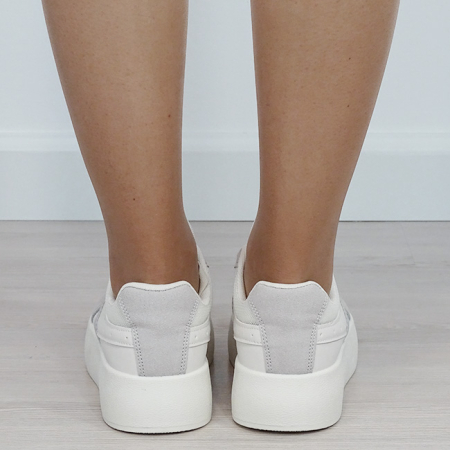 Sneakers bej cu plasă perforată translucidă 8992 M3 [3]