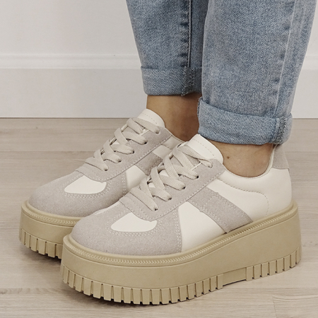 Sneakers bej cu platforma 8979 M3 [1]