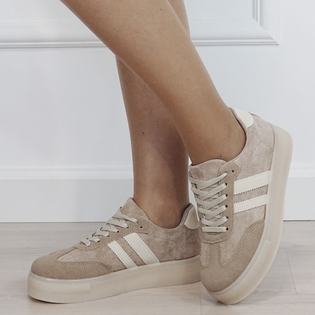 Sneakers bej cu talpa groasa 9059 M2 [1]
