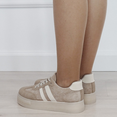 Sneakers bej cu talpa groasa 9059 M2 [2]