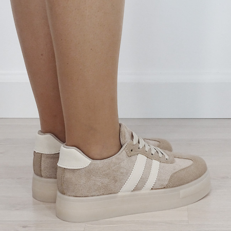 Sneakers bej cu talpa groasa 9059 M2 [4]