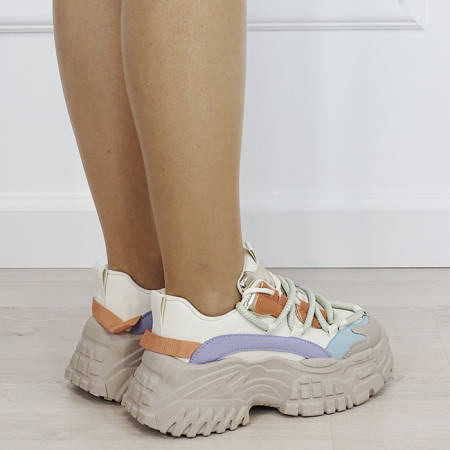 Sneakers dama multicolor cu platforma inalta 7576 M3 [4]