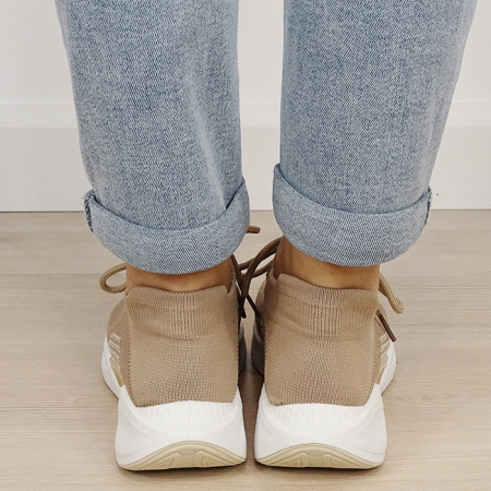 Sneakers kaki tip soseta cu platforma 7561 M4 [3]