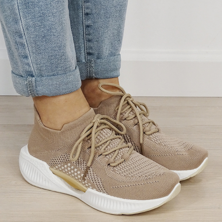 Sneakers kaki tip soseta cu platforma 7561 M4 [5]