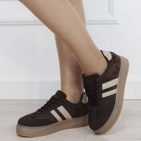 Sneakers maro cafeniu cu talpa groasa 9059 M2 [1]