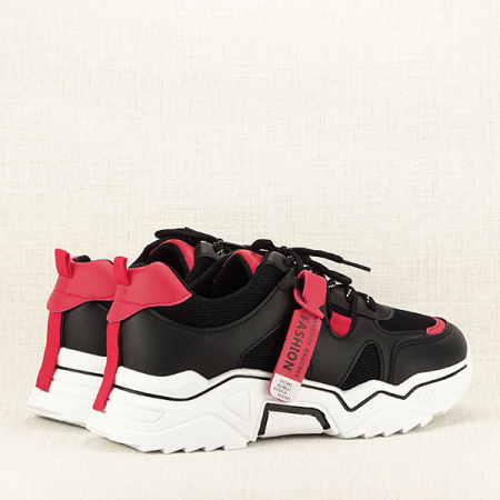 Sneakers negri cu rosu Ioana [5]