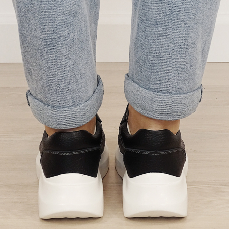 Sneakers negri piele naturala Veronica M4 [3]