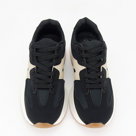 Sneakers negrii cu talpa groasa 8917 M2 [6]
