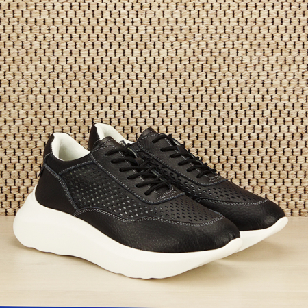 Sneakers piele naturala Aniela negru [2]