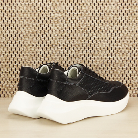 Sneakers piele naturala Aniela negru [4]