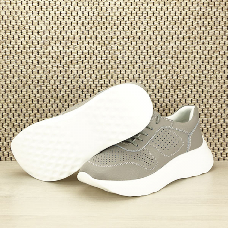 Sneakers piele naturala Veronica gri [7]