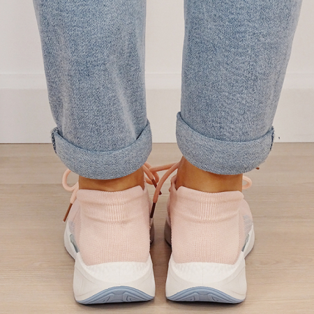 Sneakers roz tip soseta cu platforma 7561 M4 [3]