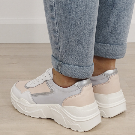 Sneakersi albi din piele naturala 5092 M2 [2]