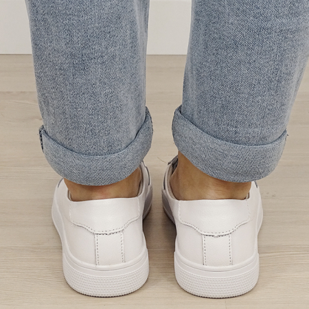 Sneakersi albi din piele naturala 5166 M4 [3]