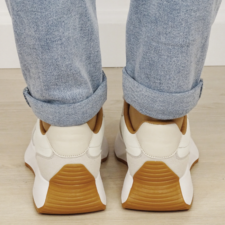 Sneakersi albi din piele naturala DCX1605 M3 [3]