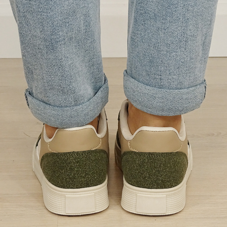 Sneakersi dama crem/verde kaki DCX9691 M2 [3]