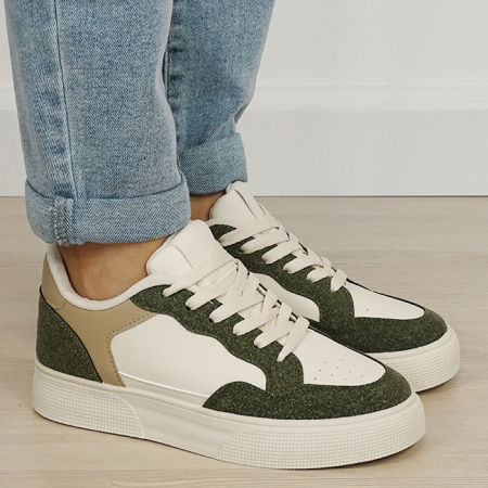 Sneakersi dama crem/verde kaki DCX9691 M2 [5]