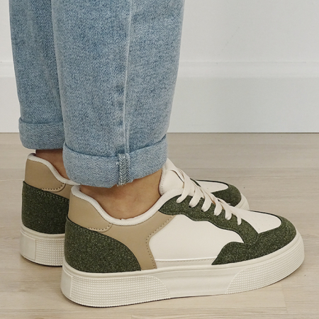Sneakersi dama crem/verde kaki DCX9691 M2 [4]