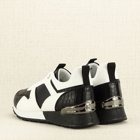 Sneakers alb cu negru Crista [4]
