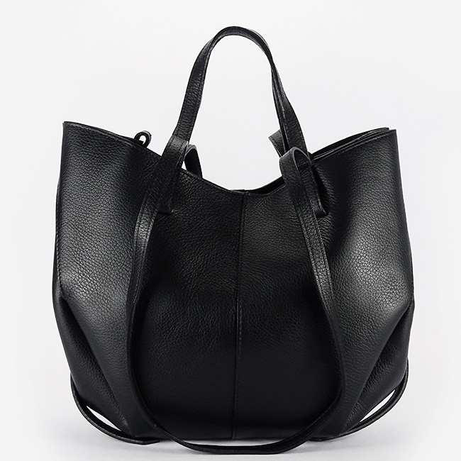Geanta neagra din piele naturala 1799 128 Negru