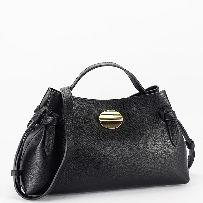 Geanta neagra medie din piele naturala 8900 127 Negru