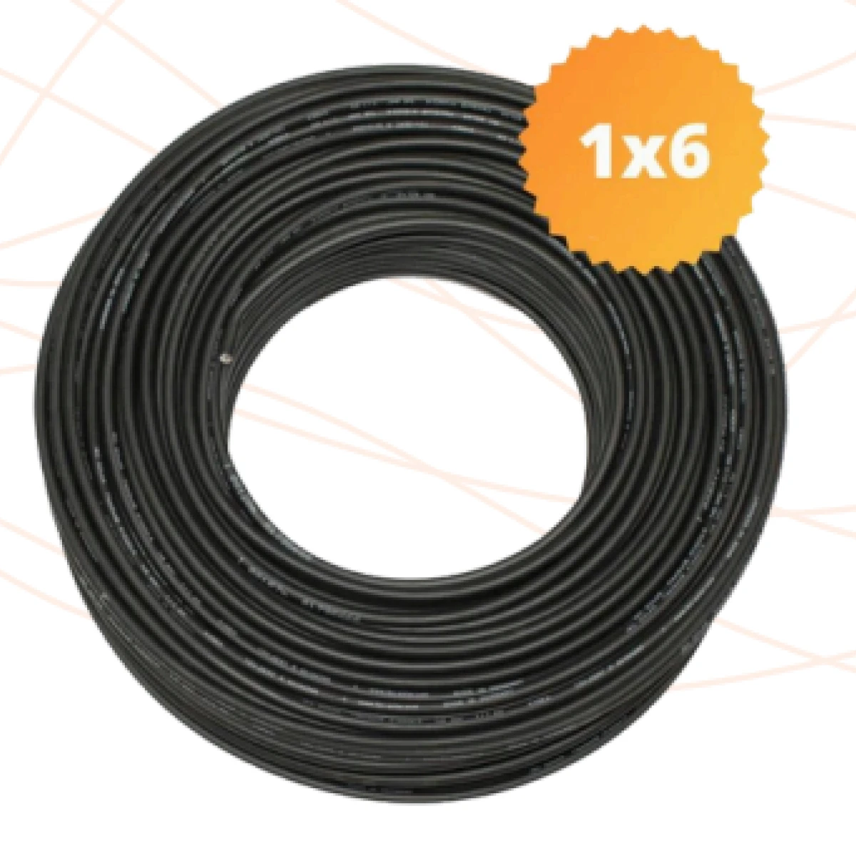 Cablu DC WattKit H1Z2Z2-K 6mm² Negru 100m Rola Fotovoltaic [1]