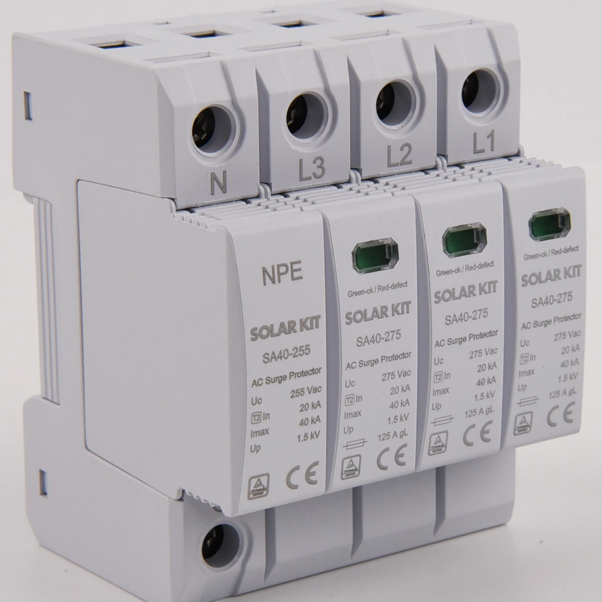 Tablouri si protectii - Descărcător Supratensiune AC WattKit SLP40-275/3+1 Trifazat T2 40kA