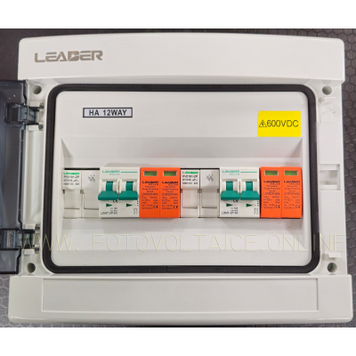 Tablouri electrice & Protectii - Tablou Fotovoltaic LEADER 2 Stringuri DC SPD 600V MCCB IP65 Preecablat