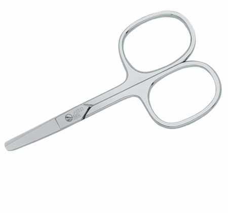 Forfecută pentru bebeluși, cu vârf rotund, din oțel nichelat, 8 cm [0]