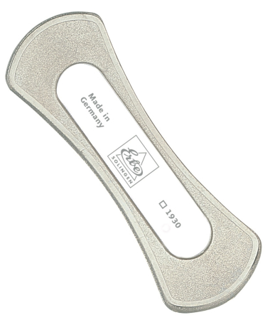 Pile de unghii - Precizie Solingen® - Pilă de unghii din safir Quicky albă, 8 cm, parte grosieră + fină, Erbe Solingen