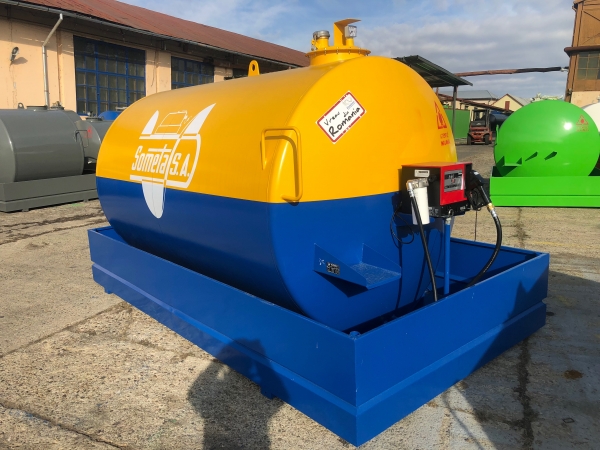 Rezervor suprateran 9000 litri cu pompa Cube56 - galben-albastru [2]