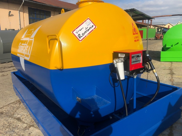 Rezervor suprateran 9000 litri cu pompa Cube56 - galben-albastru [5]