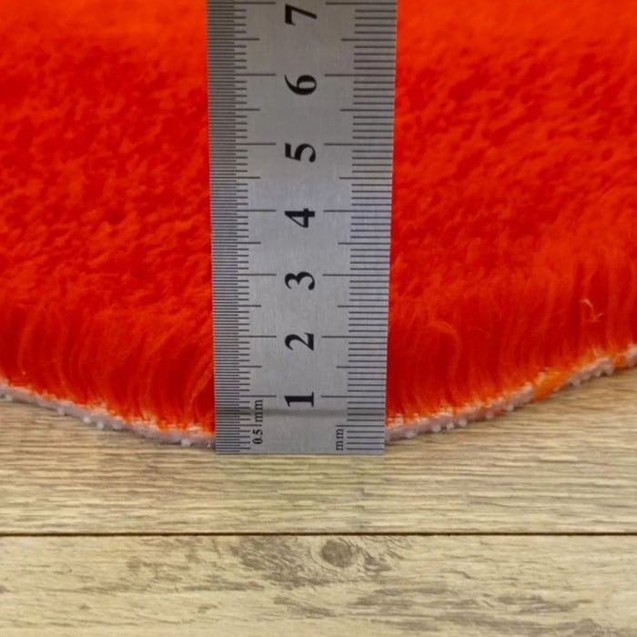 Covor pufos rosu 100 cm [3]