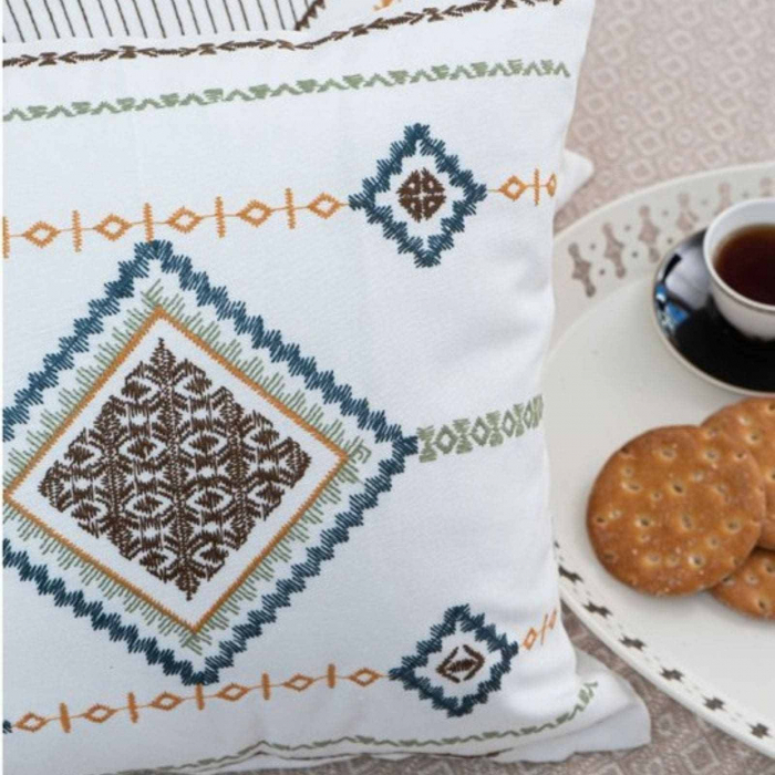 Set 2 Fete de perne decorative broderie 43x43 cm [4]