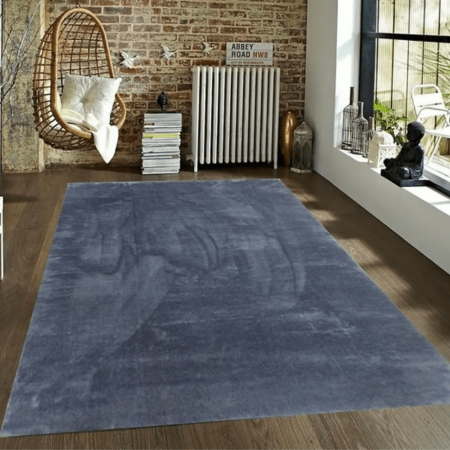 Covor pufos gri inchis 120x180 cm [2]