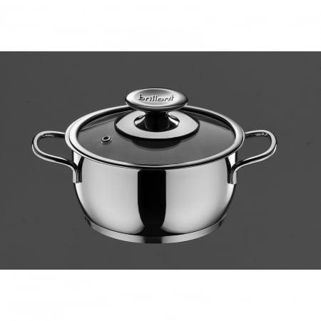 Oala inox cu capac Perla, D 18 cm [1]