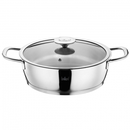 PENTRU GATIT - Oala inox cu capac Perla, D 24 cm