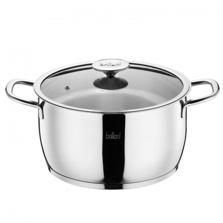 PENTRU GATIT - Oala inox cu capac Perla, D 24 cm