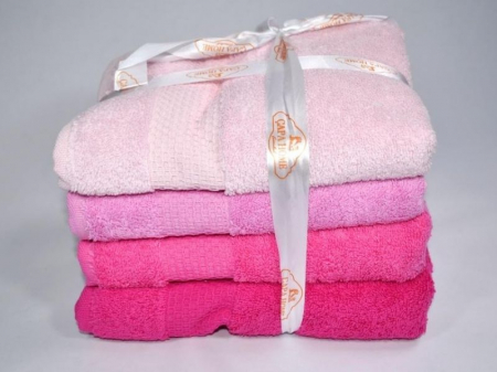TEXTILE PENTRU BAIE - set prosoape de fata roz