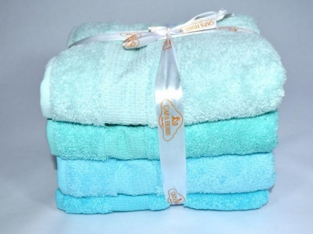TEXTILE PENTRU BAIE - set prosoape de fata verde