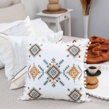 PERNE DECORATIVE - Set 2 Perne decorative broderie 43x43 cm