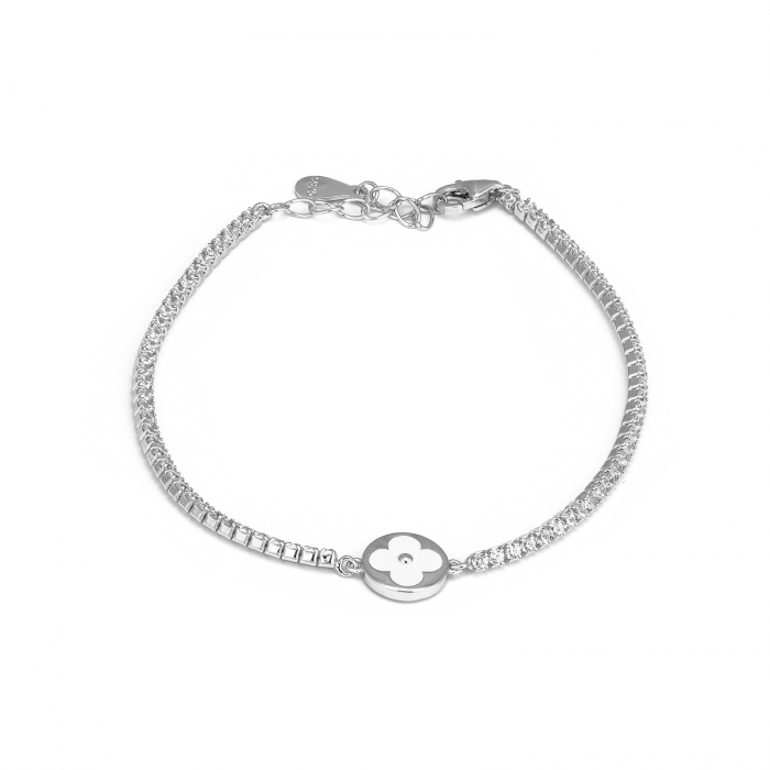 Bratara tip ''Tennis'' din argint 925 rodiat , Piatra: cubic zirconia si email, Sonis Silver [1]